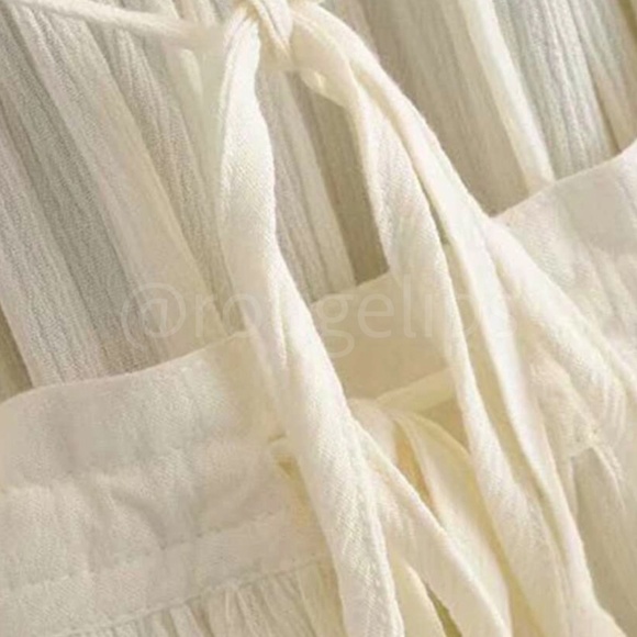 Backless Babydoll Short Dress in Beige - Picture 3 of 16